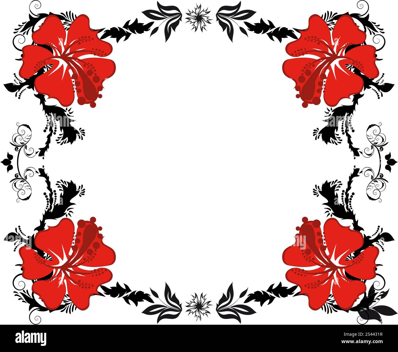 Abstrakte florale Vektor Rahmenhintergrund im viktorianischen Stil Stock Vektor Abstrakte florale Vektor Rahmenhintergrund im viktorianischen Stil Stock Vektor