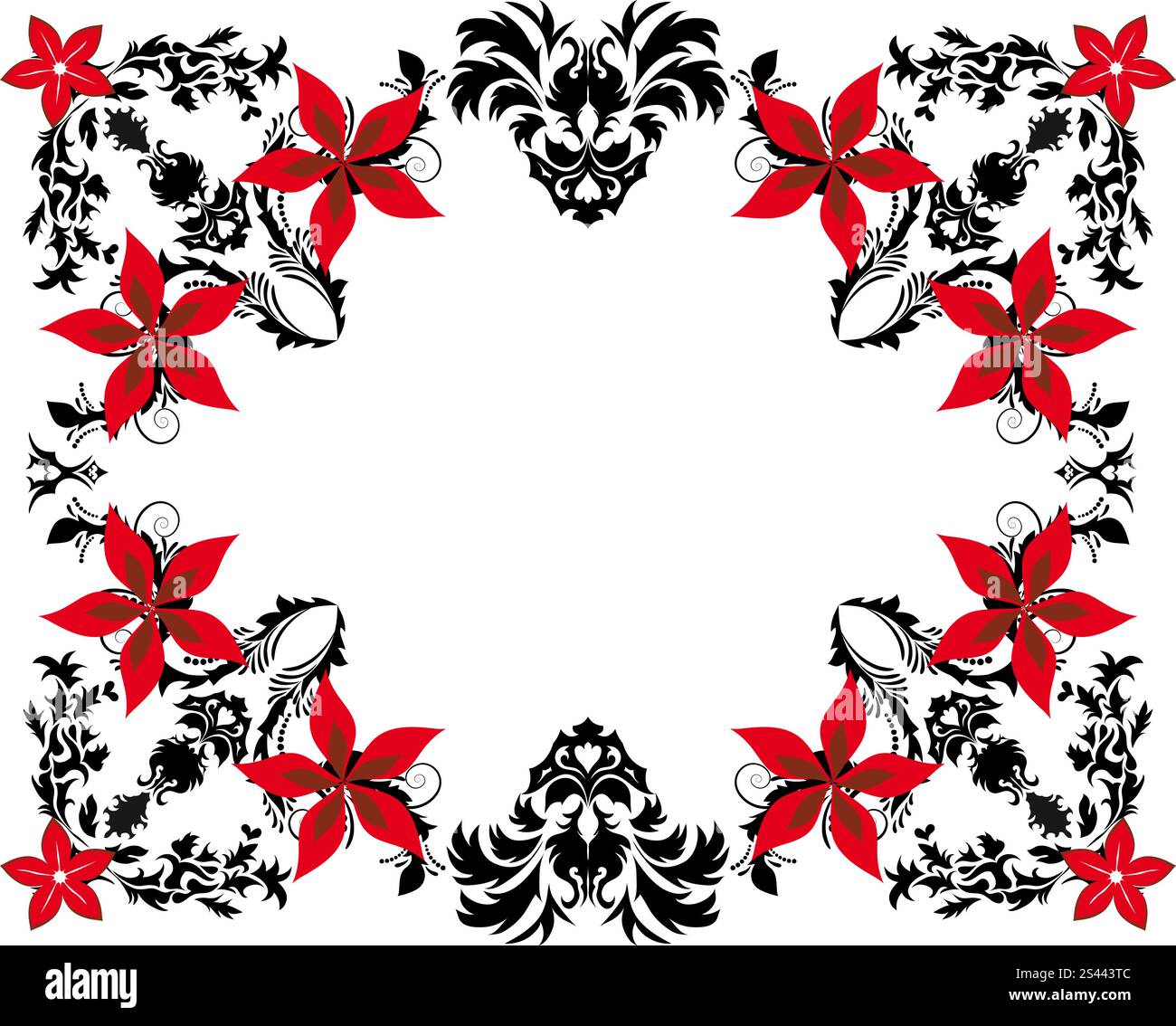 Abstrakte florale Vektor Rahmenhintergrund im viktorianischen Stil Stock Vektor Abstrakte florale Vektor Rahmenhintergrund im viktorianischen Stil Stock Vektor