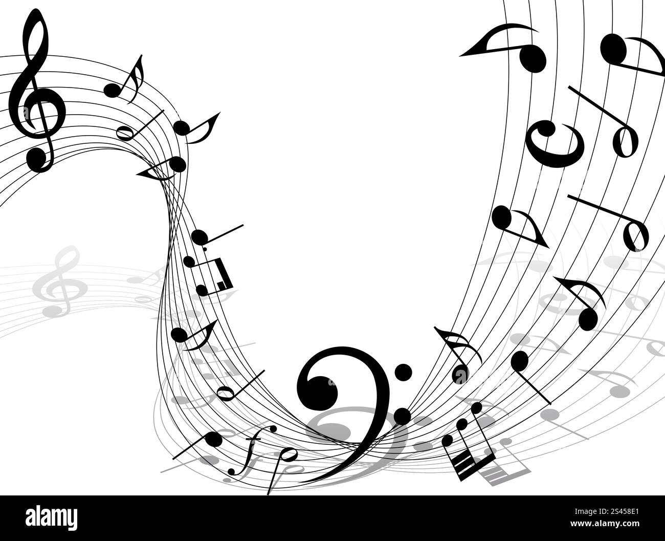 Vektor musikalische Notizen Personal Hintergrund Design einsetzbar Stock Vektor