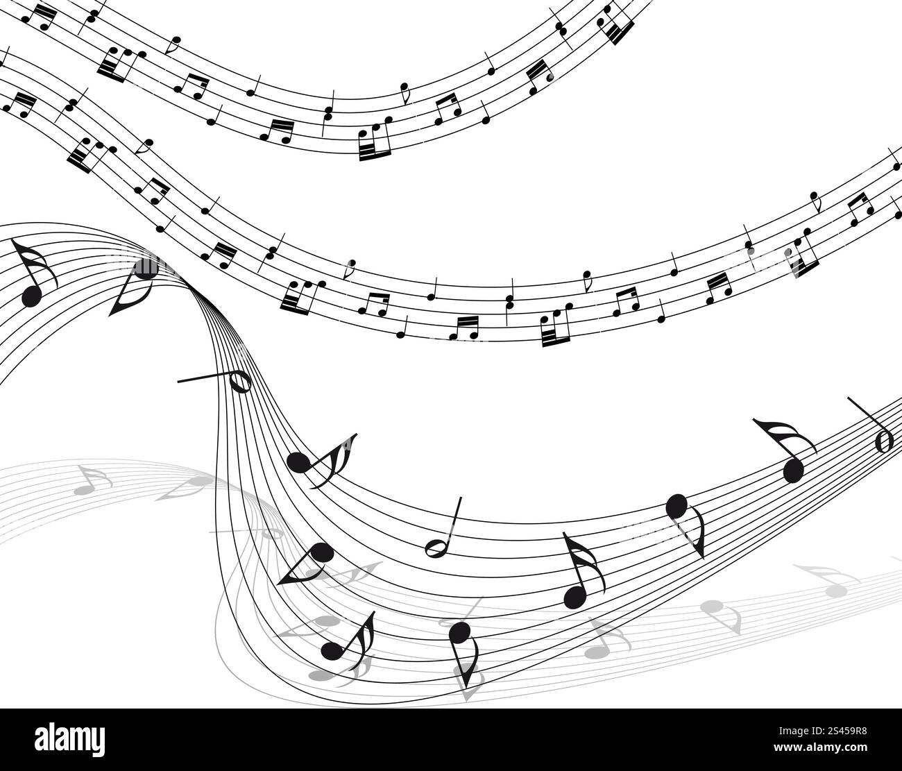 Vektor musikalische Notizen Personal Hintergrund Design einsetzbar Stock Vektor