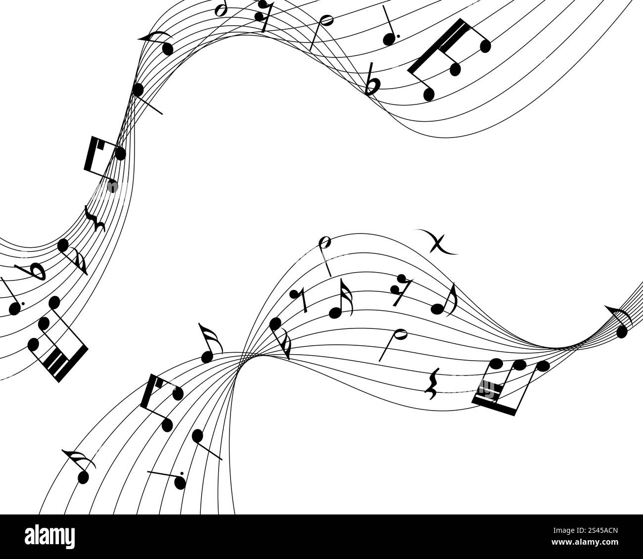 Vektor musikalische Notizen Personal Hintergrund Design einsetzbar Stock Vektor