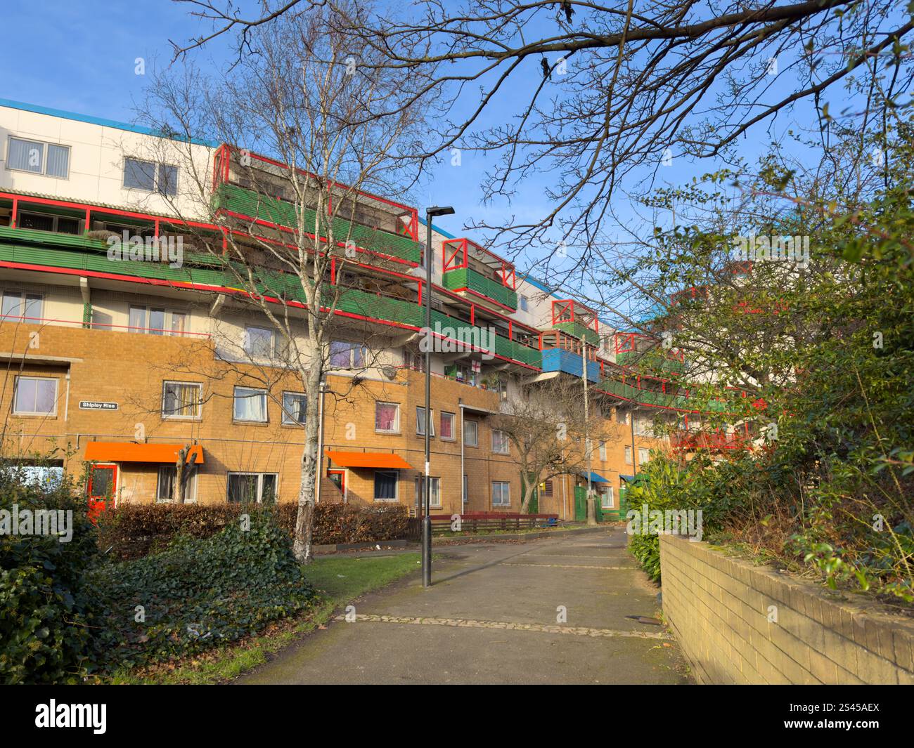 Byker Wall 1970er Jahre Wohnsiedlung Newcastle upon Tyne & Wear UK von Ralph Erskine Stockfoto