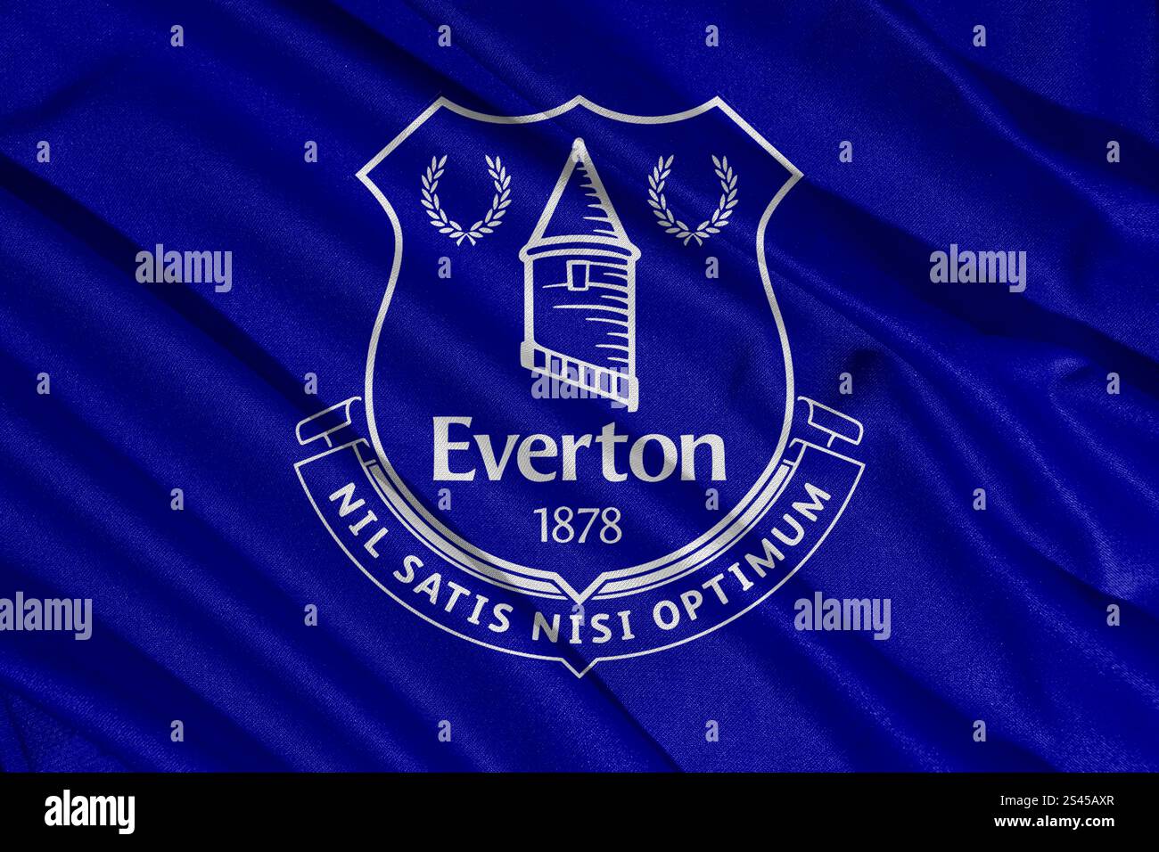 Pringsewu, lampung 11. januar 2025; Nahaufnahme des Everton Football Clubs, eines der englischen Fußballvereine Stockfoto