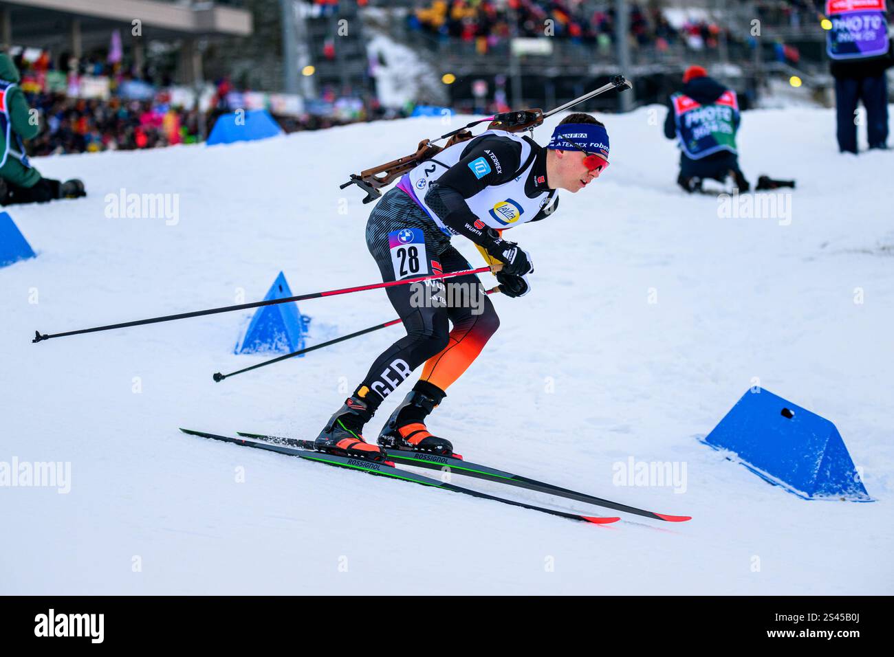 Strelow, Justus (GER) #28 GER, Thüringen, BMW IBU Weltcup Biathlon Oberhof 2025, Sprint Maenner, Freitag, 10.01.2025 Foto: Eibner-Pressefoto/Martin Herbst Stockfoto