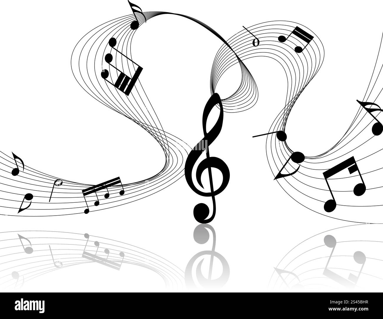 Vektor musikalische Notizen Personal Hintergrund Design einsetzbar Stock Vektor