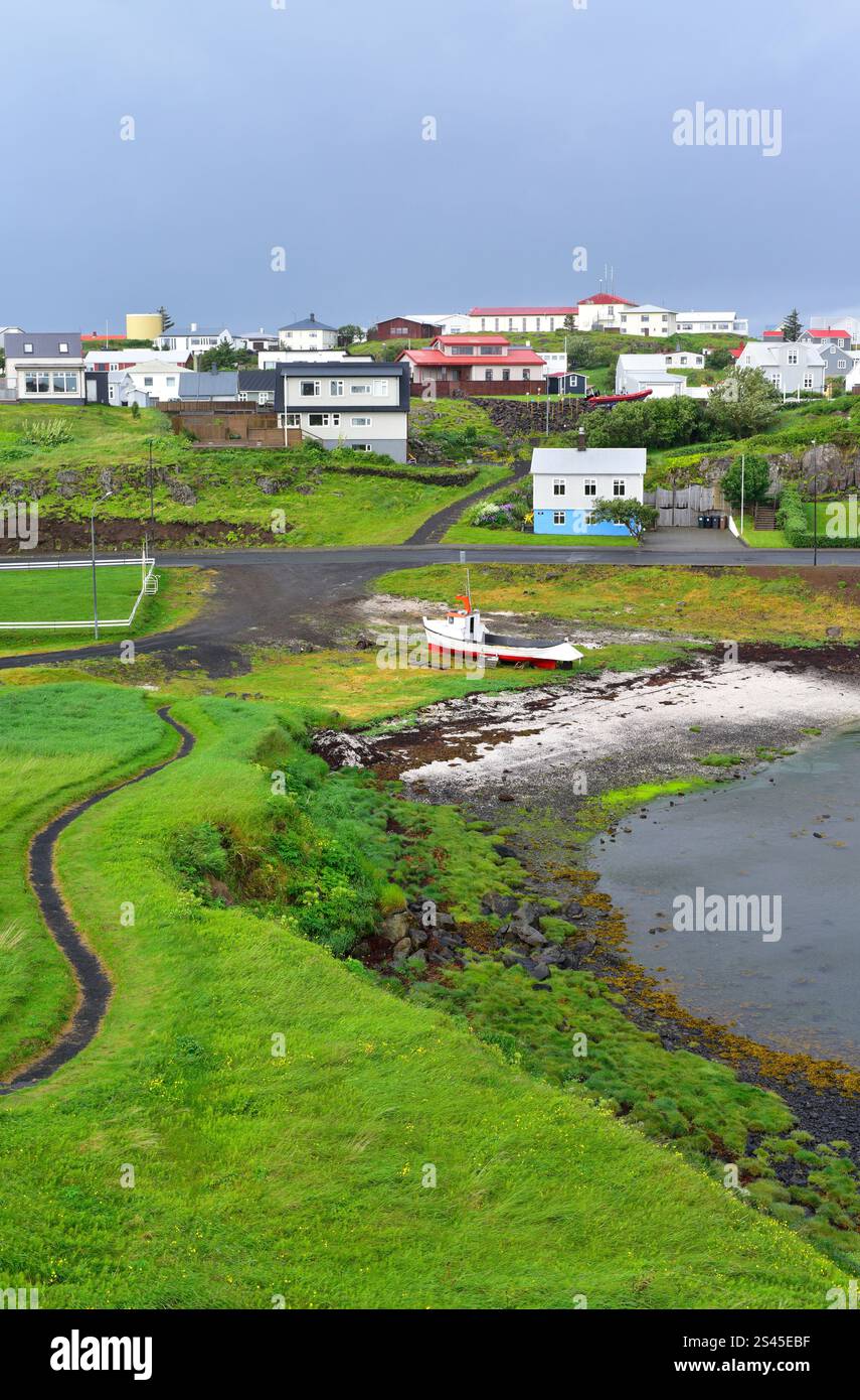 Stykkisholmur oder Stykkiholmsbaer. Region Vesturland, Halbinsel Snaefellsnes, Island. Stockfoto
