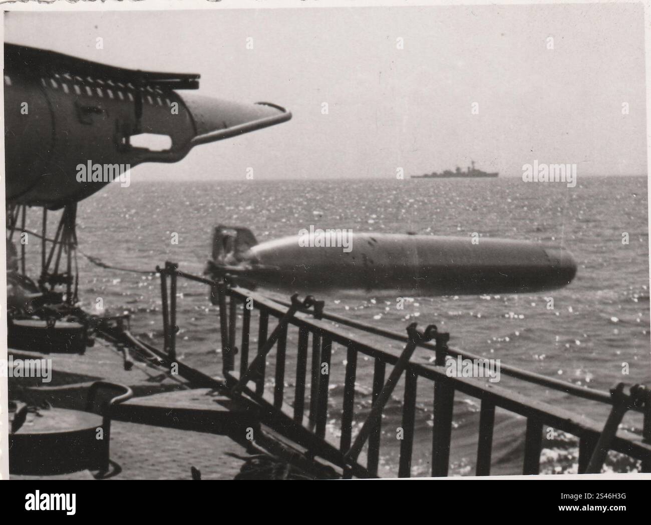 Historisches deutsches Schlachtschiff Bismarck (um 1940) Stockfoto