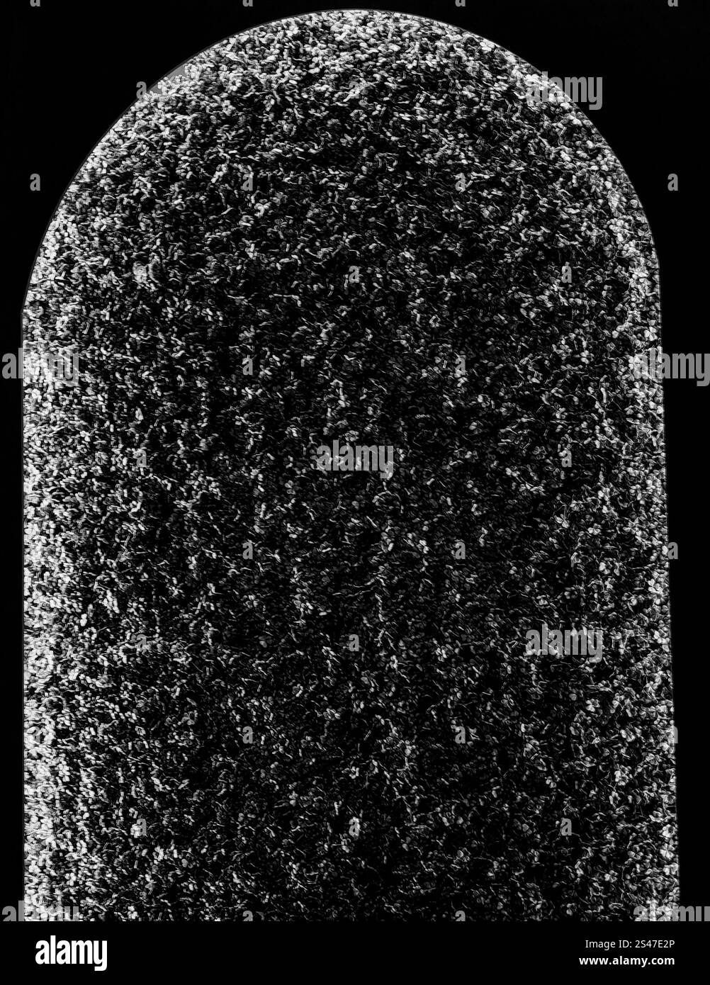 Moderne Bogenrahmendekoration mit Kunstrasen Stockfoto