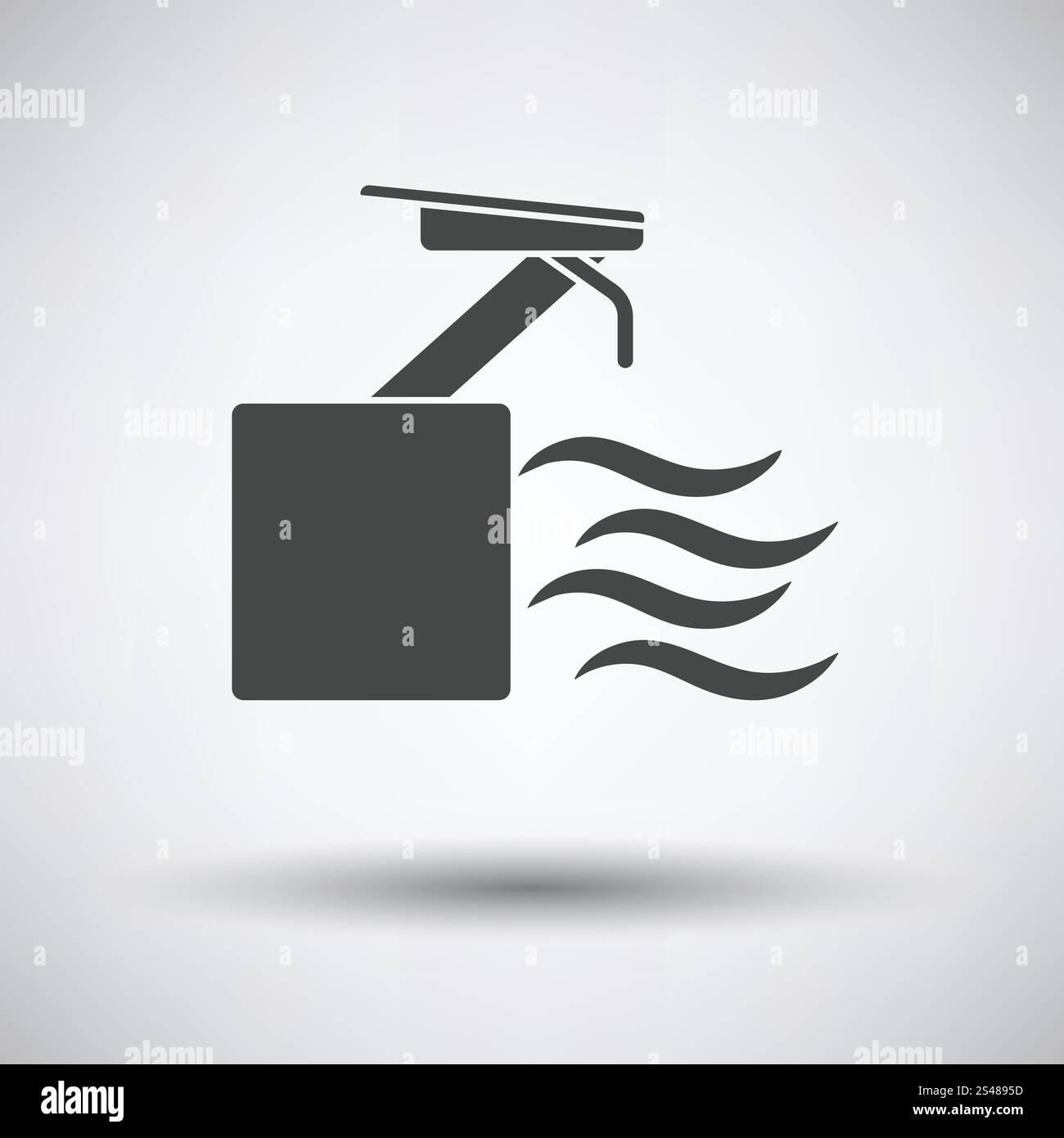 Auf grauen Hintergrund mit runden Schatten Tauchen Stand-Symbol. Vektor-Illustration. Stock Vektor