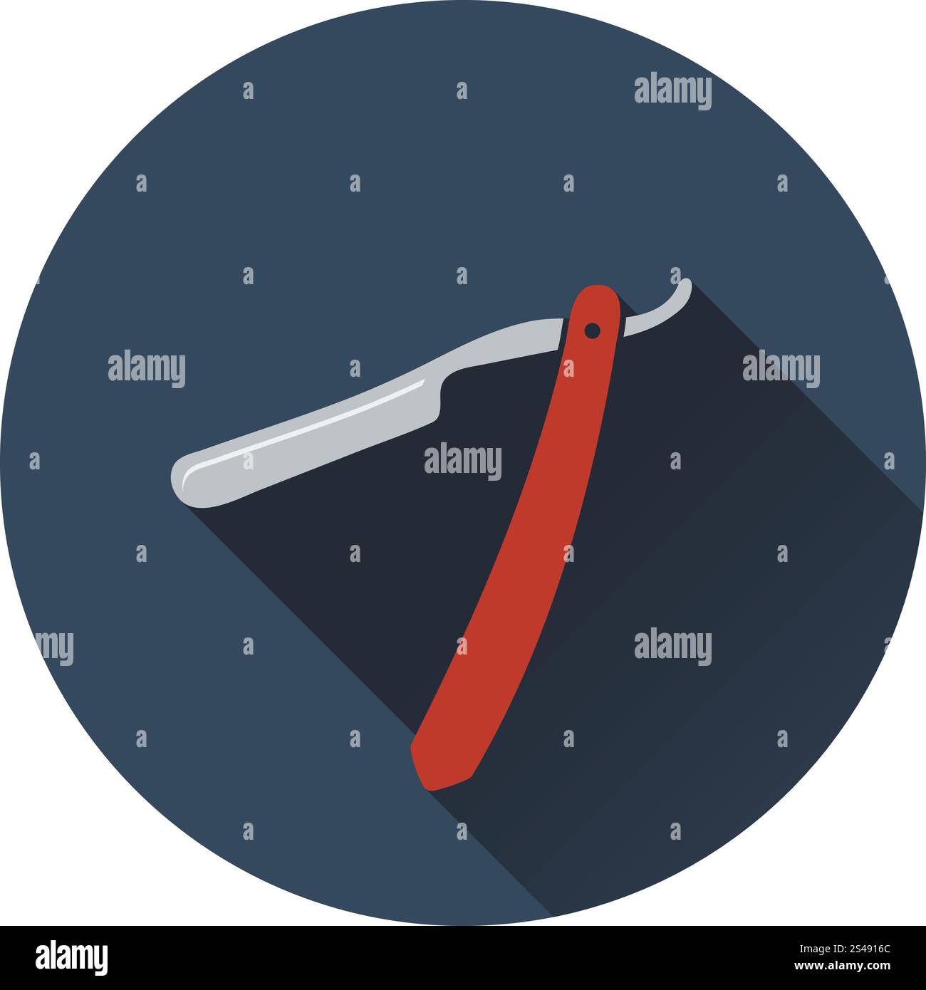 Rasiermesser-Symbol. Flache Farbgestaltung. Vektor-Illustration. Stock Vektor