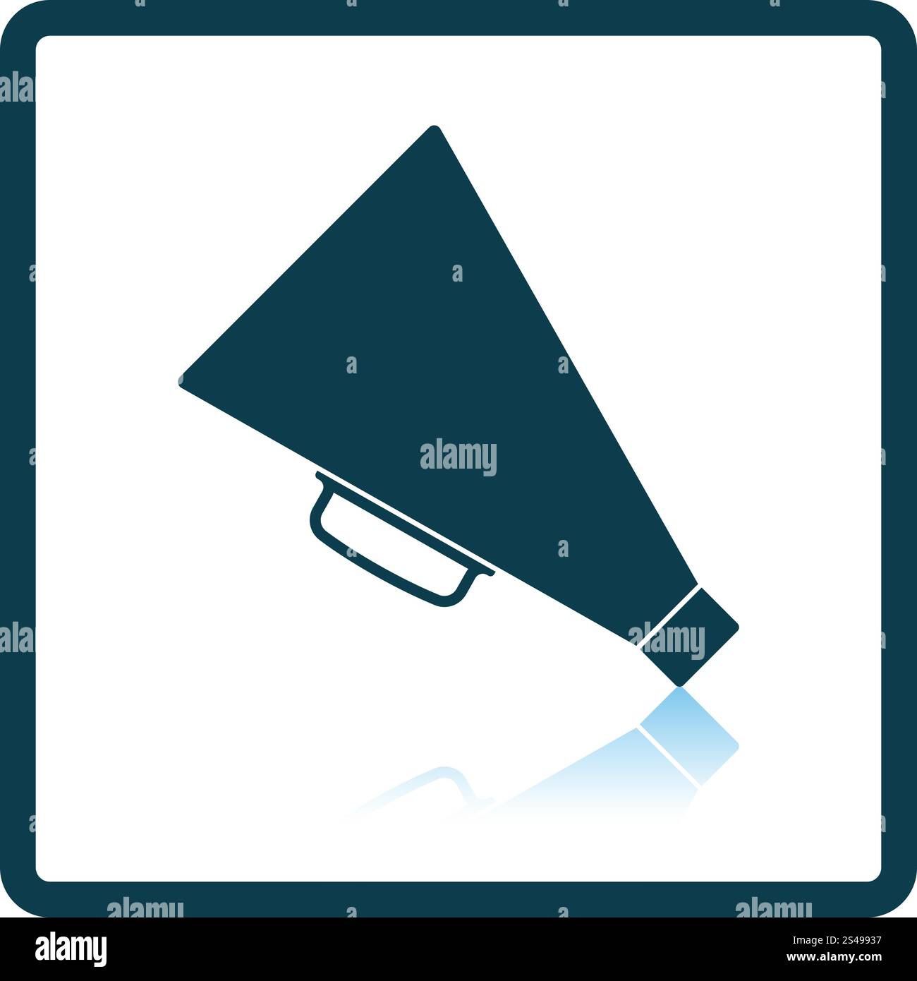 Direktor-Megaphon-Symbol. Schatten-Reflexion-Design. Vektor-Illustration. Stock Vektor