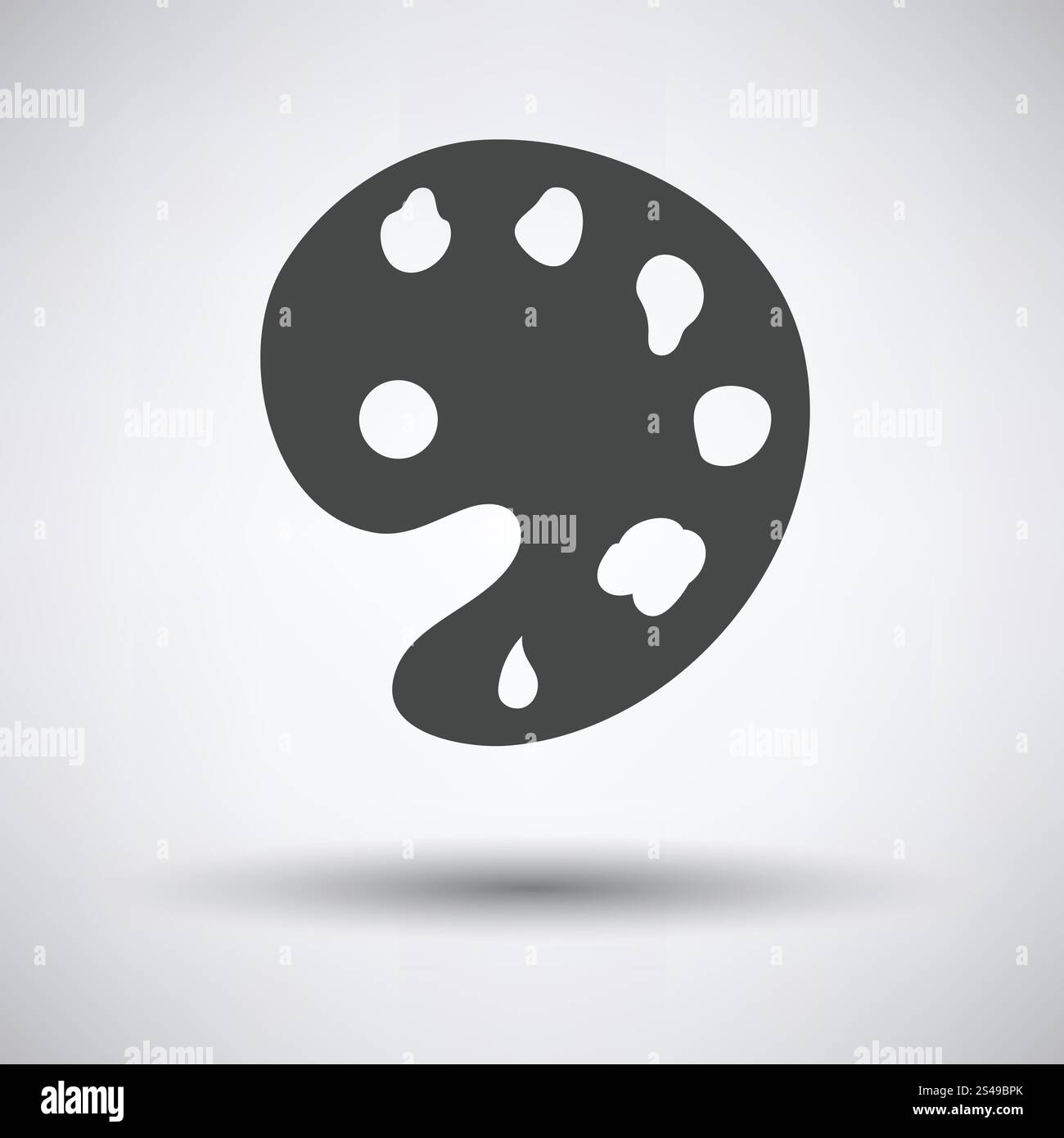 Palettensymbol auf grauem Hintergrund, Runde Schatten. Vektor-Illustration. Stock Vektor
