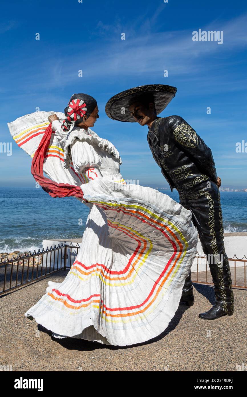 Vallarta-Tänzer von Jim Demetro, Romantic Zone, Puerto Vallarta, Jalisco State, Mexiko Stockfoto