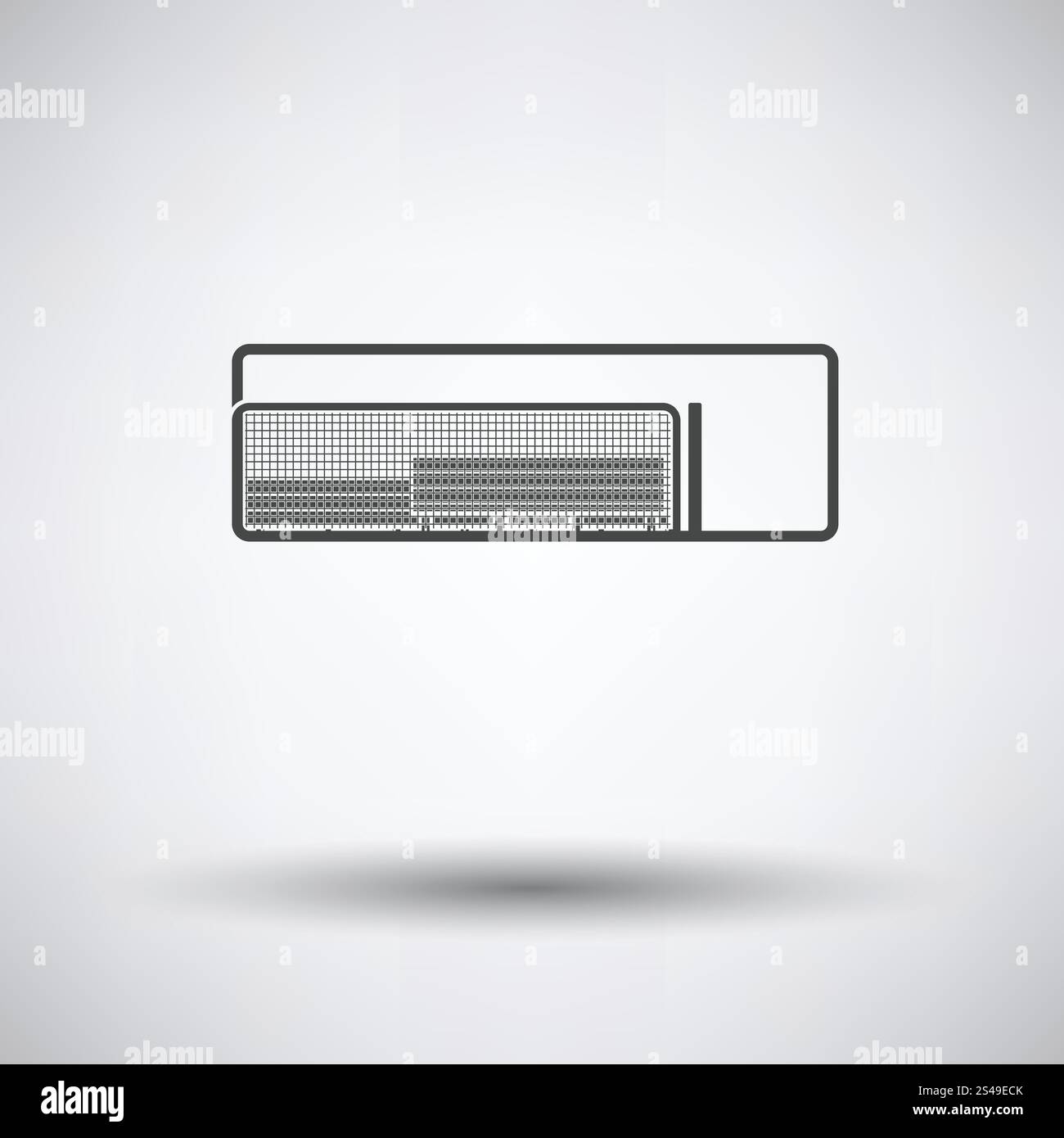 Baseball Reserve Bank Symbol auf grauem Hintergrund, Runde Schatten. Vektor-Illustration. Stock Vektor