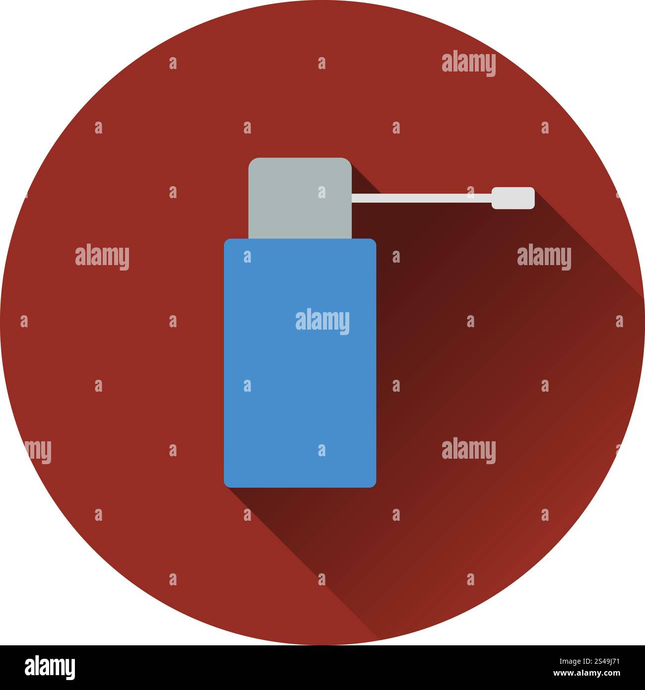 Inhalator-Symbol. Flache Farbgestaltung. Vektor-Illustration. Stock Vektor