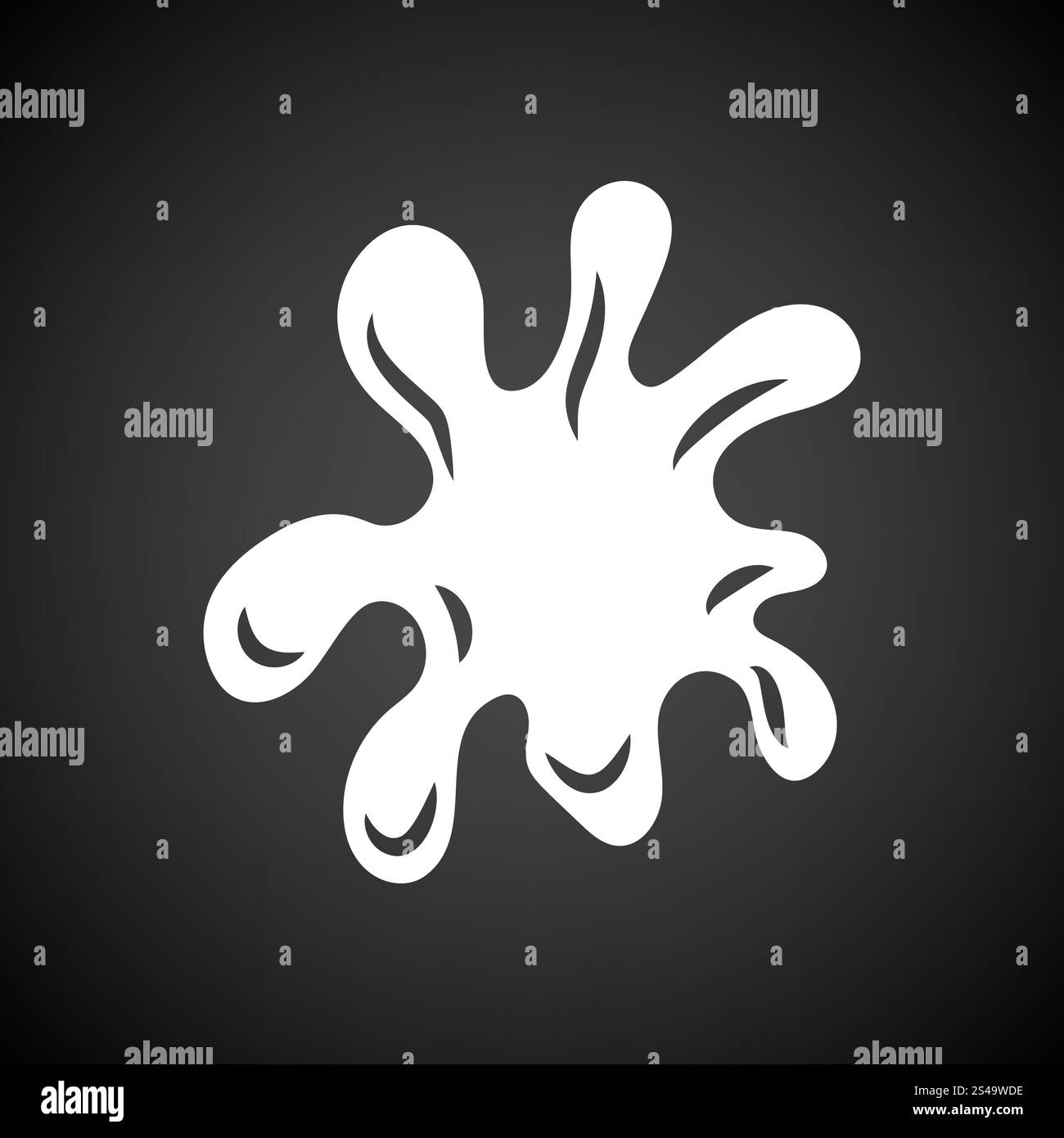 Farbe Fleck Symbol. Schwarzer Hintergrund mit weißen. Vektor-Illustration. Stock Vektor