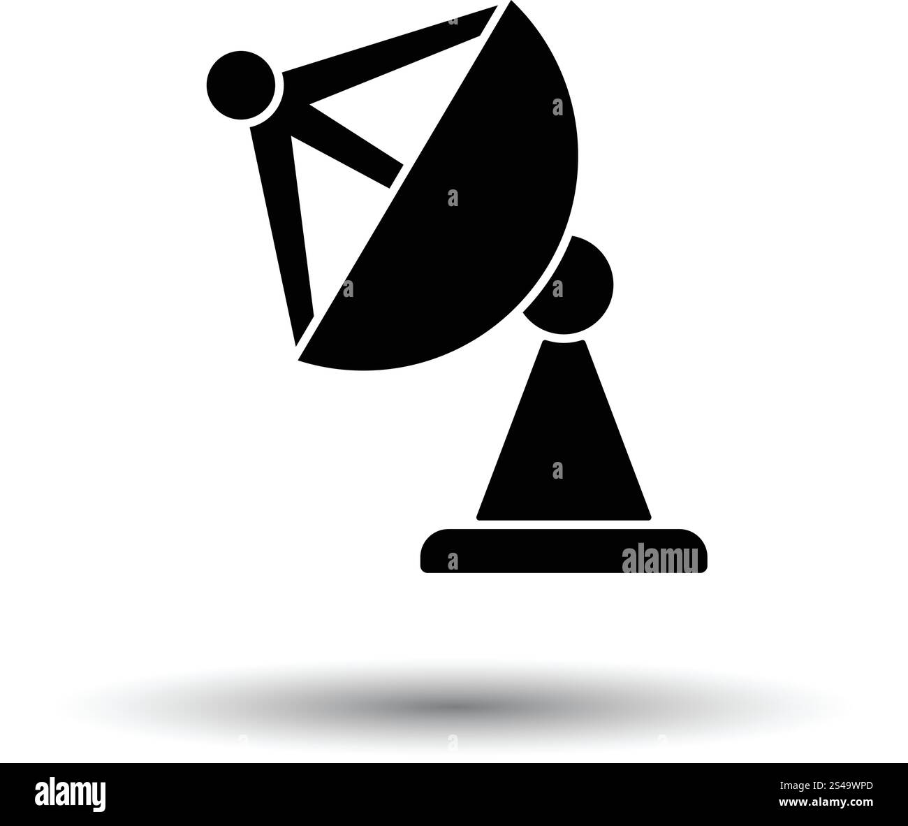 Satelliten-Antenne-Symbol. Weißen Hintergrund mit Schatten Design. Vektor-Illustration. Stock Vektor