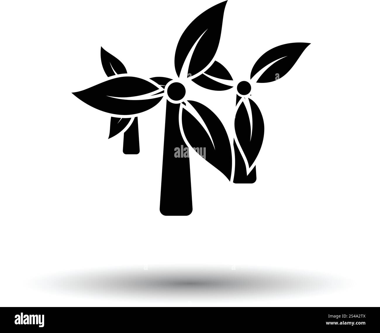Windmühle verlässt in klingen-Symbol. Weißen Hintergrund mit Schatten Design. Vektor-Illustration. Stock Vektor