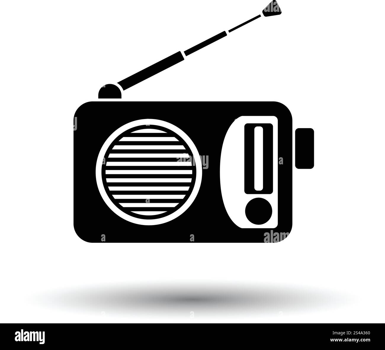 Radio-Symbol. Weißen Hintergrund mit Schatten Design. Vektor-Illustration. Stock Vektor