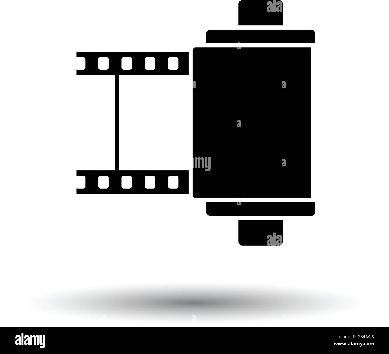 Patrone Reel Fotosymbol. Weißen Hintergrund mit Schatten Design. Vektor-Illustration. Stock Vektor