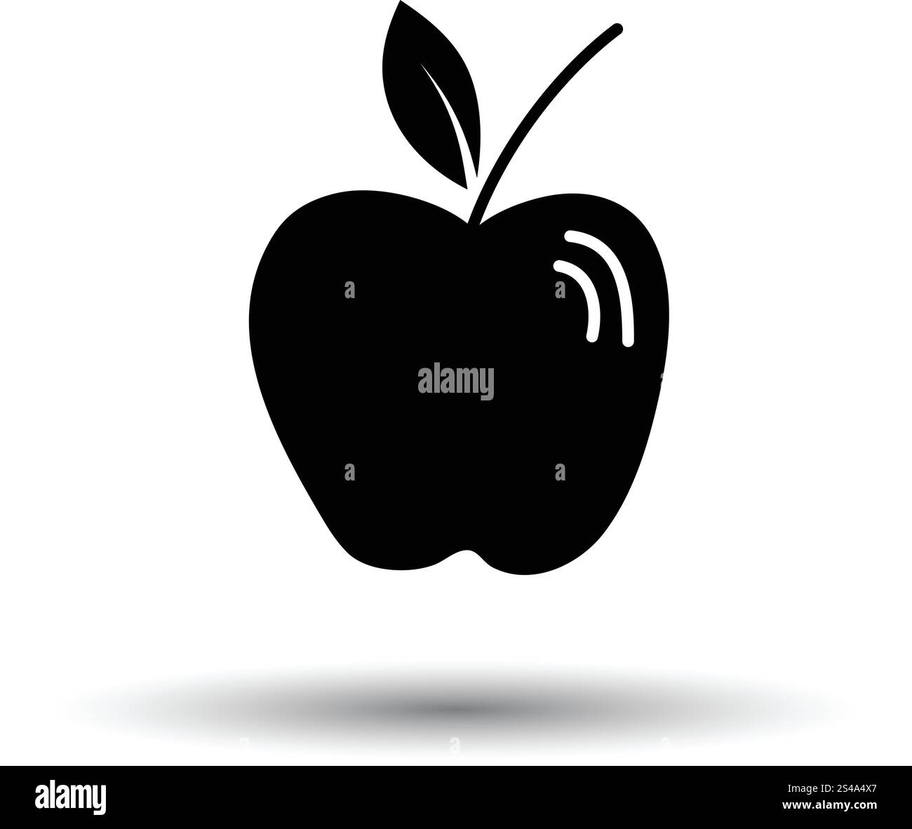 Apple-Symbol. Weißen Hintergrund mit Schatten Design. Vektor-Illustration. Stock Vektor