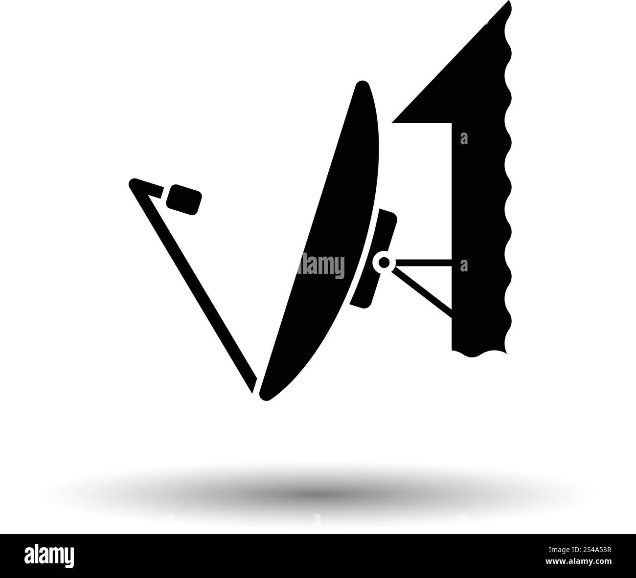 Satelliten-Antenne-Symbol. Weißen Hintergrund mit Schatten Design. Vektor-Illustration. Stock Vektor