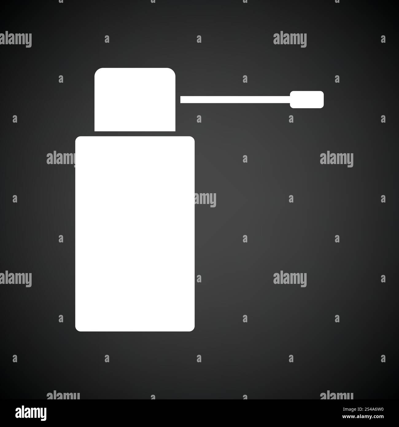 Inhalator-Symbol. Schwarzer Hintergrund mit weißen. Vektor-Illustration. Stock Vektor