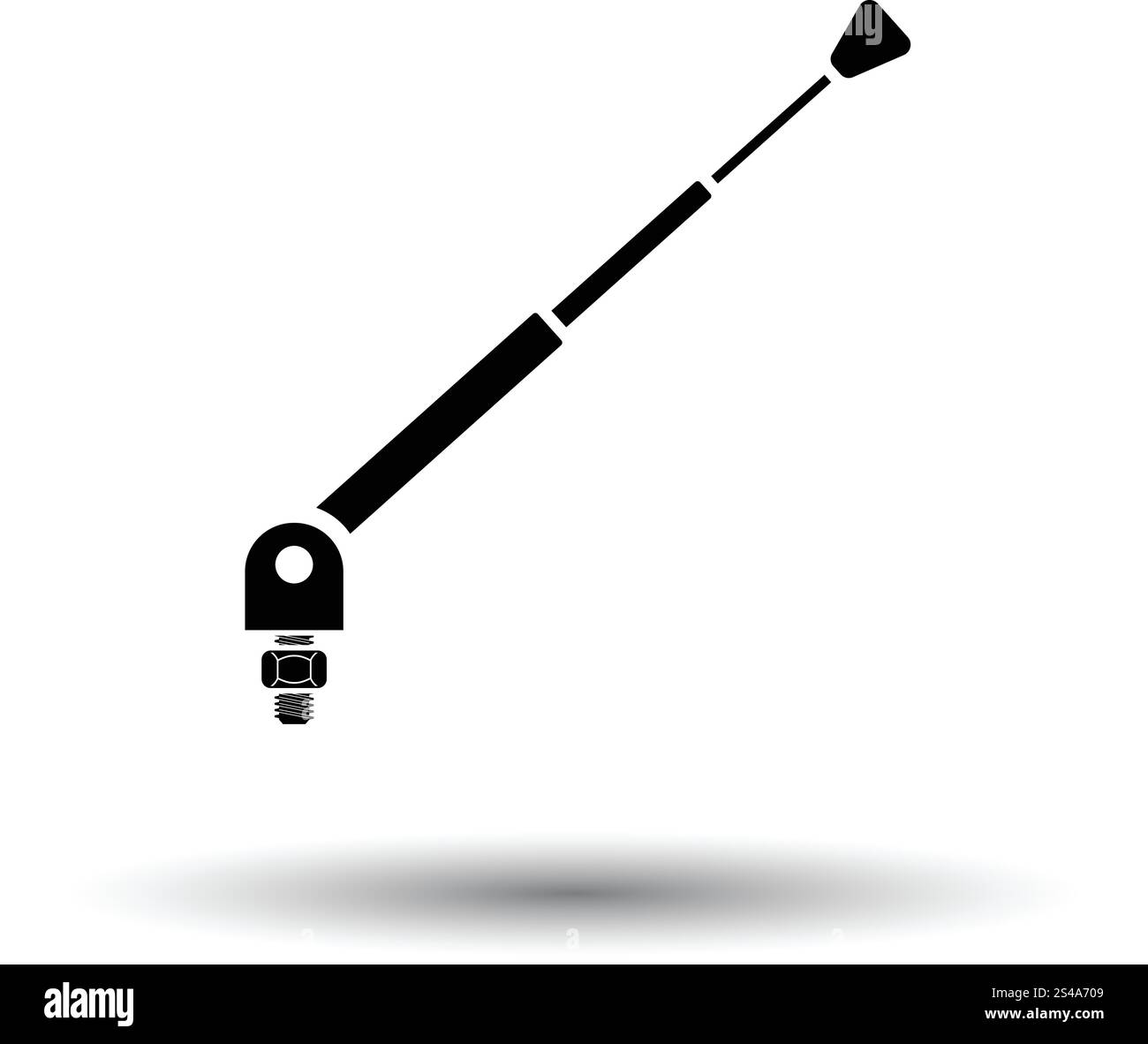 Radio-Antenne-Komponente-Symbol. Weißen Hintergrund mit Schatten Design. Vektor-Illustration. Stock Vektor