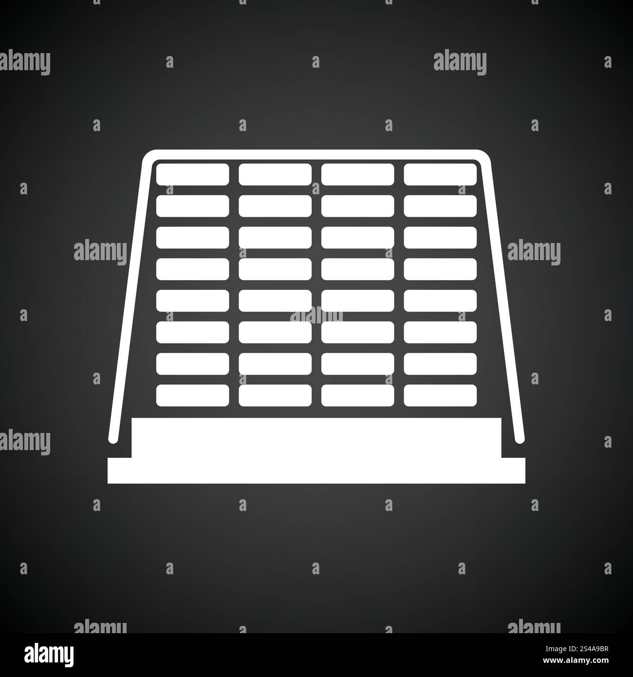 Ikone des Bau-Palette. Schwarzer Hintergrund mit weißen. Vektor-Illustration. Stock Vektor
