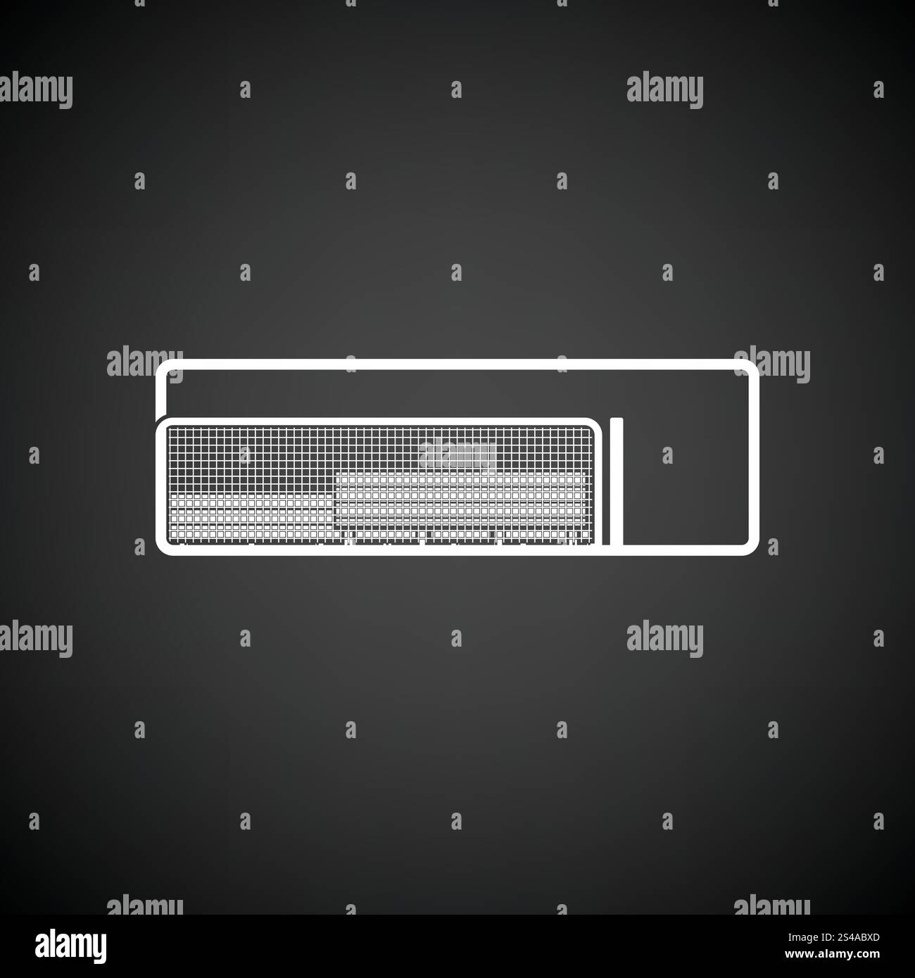 Baseball-Reserve-Bank-Symbol. Schwarzer Hintergrund mit weißen. Vektor-Illustration. Stock Vektor