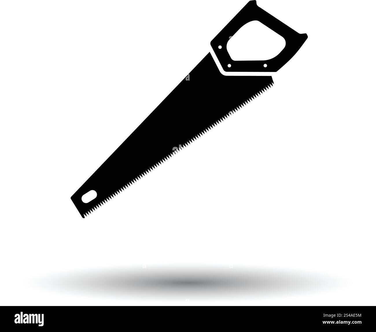 Handsäge Symbol. Weißen Hintergrund mit Schatten Design. Vektor-Illustration. Stock Vektor