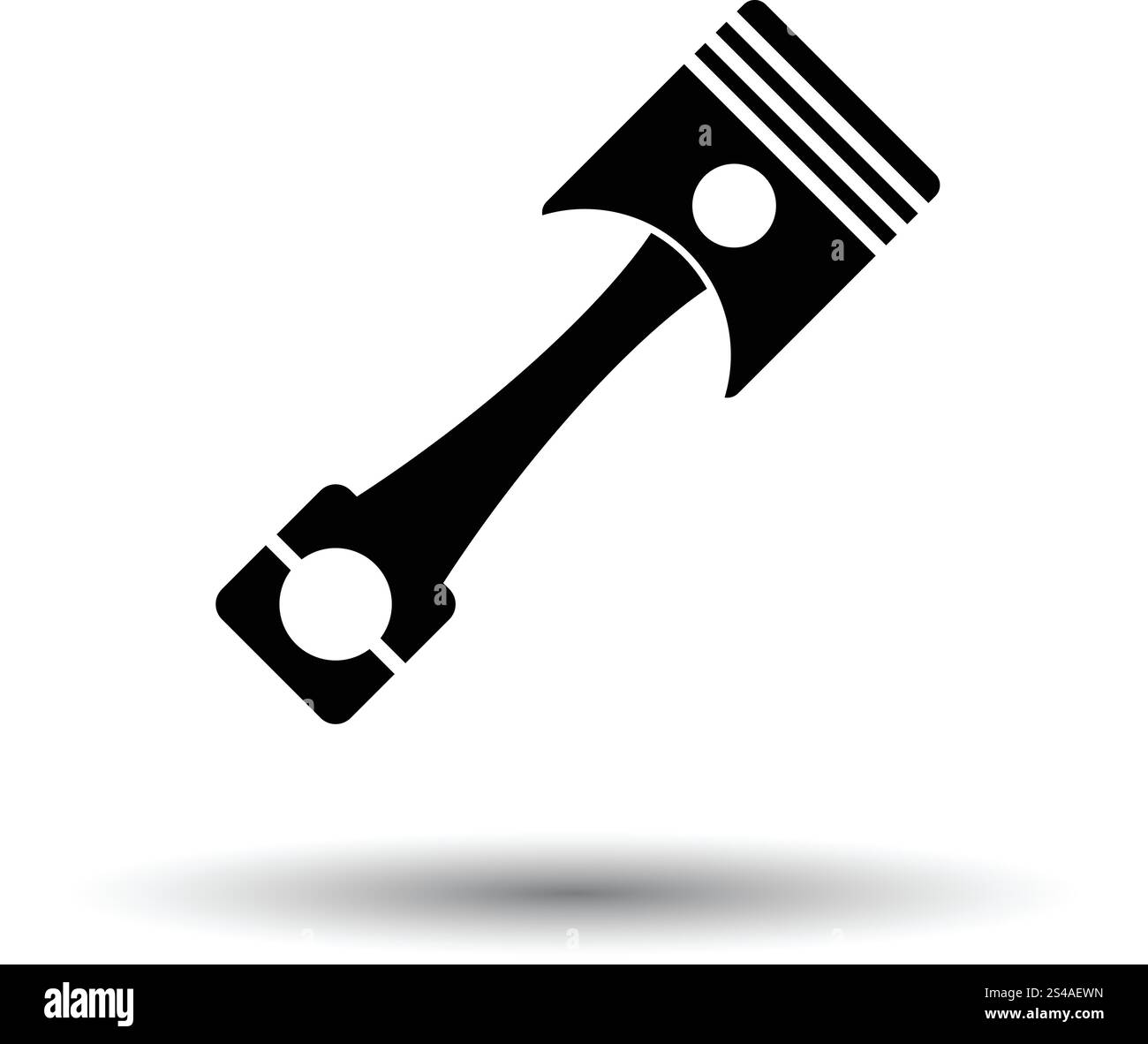 Auto motor Kolben-Symbol. Weißen Hintergrund mit Schatten Design. Vektor-Illustration. Stock Vektor