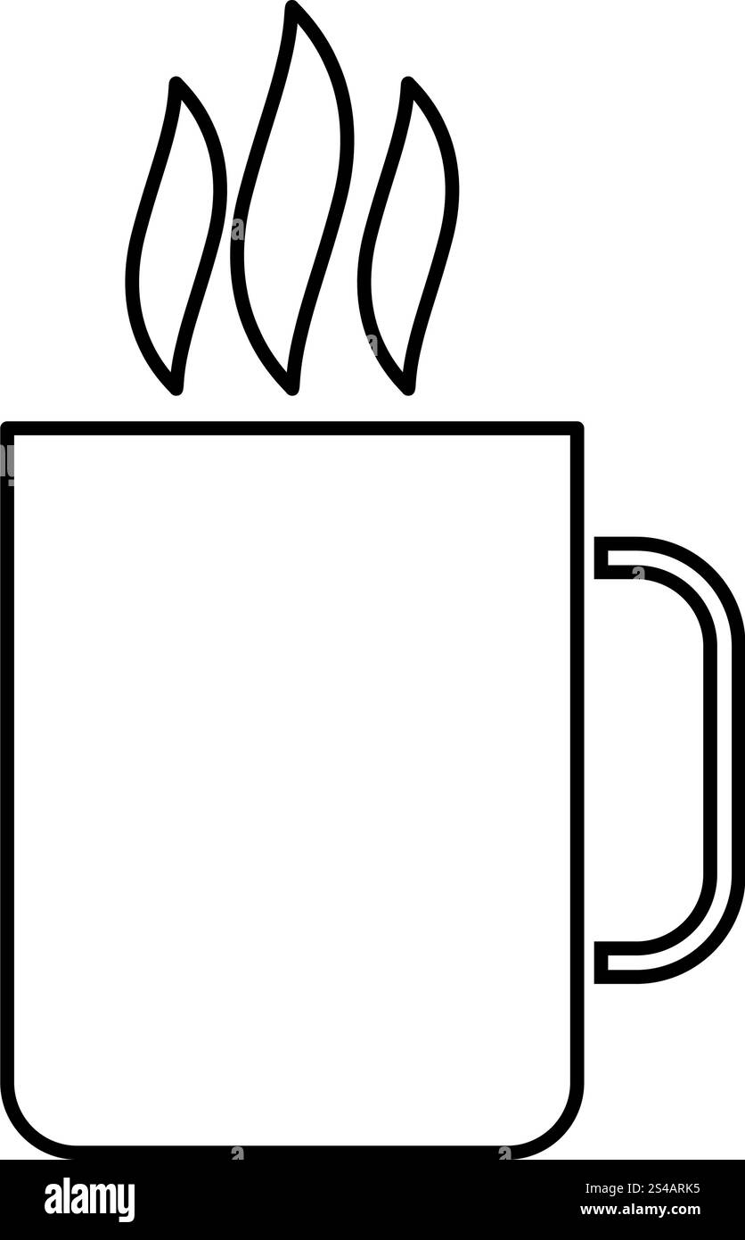 Tasse mit Heißgetränk Symbol. Stock Vektor