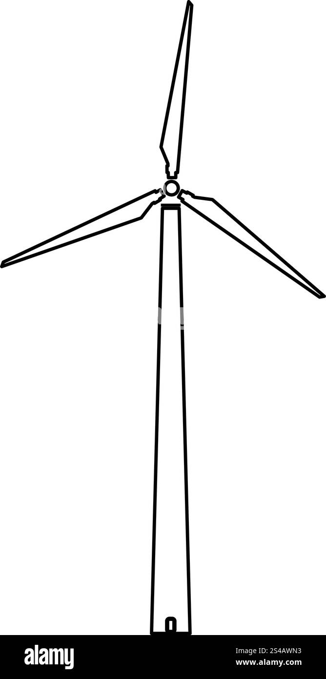 Wind-Turbine-Symbol. Stock Vektor