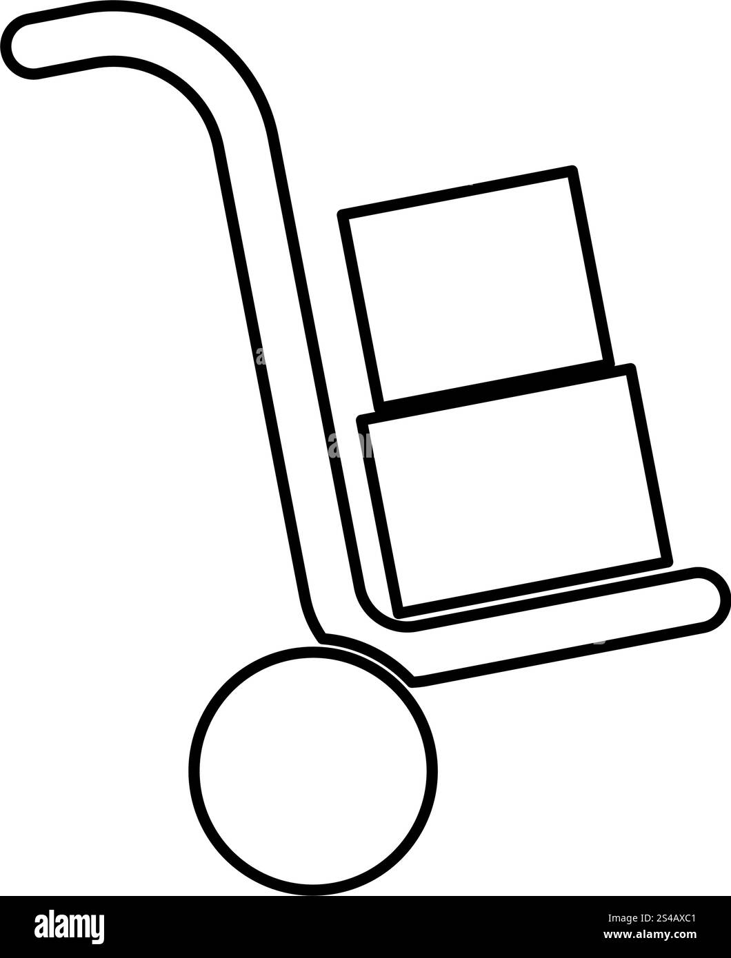 Symbol Fahrzeug mit Boxen . Stock Vektor