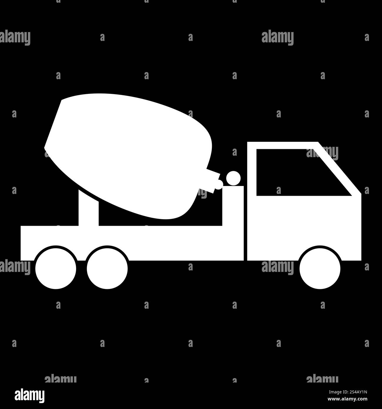 Betonmischer-LKW-Symbol. Stock Vektor