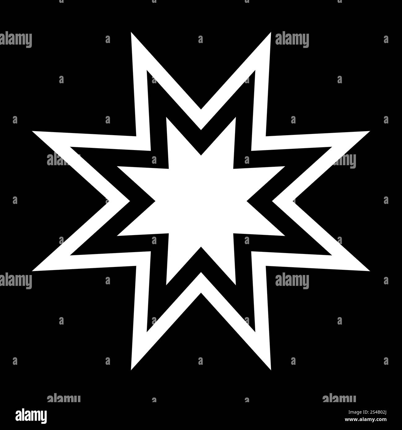 Trendige Retro-Star-Ikone... Trendige Retro-Star-Ikone. Stock Vektor