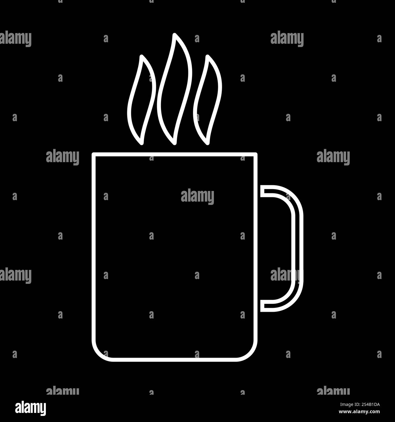 Tasse mit Heißgetränk Symbol. Stock Vektor