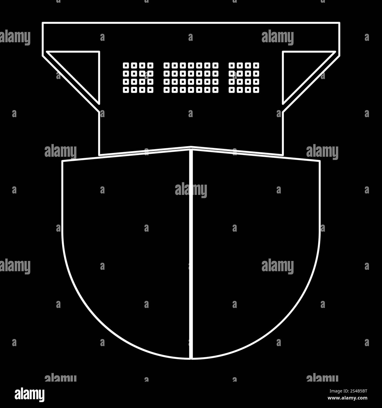 Seetüchtige Cargo-Schiff-Symbol. Stock Vektor