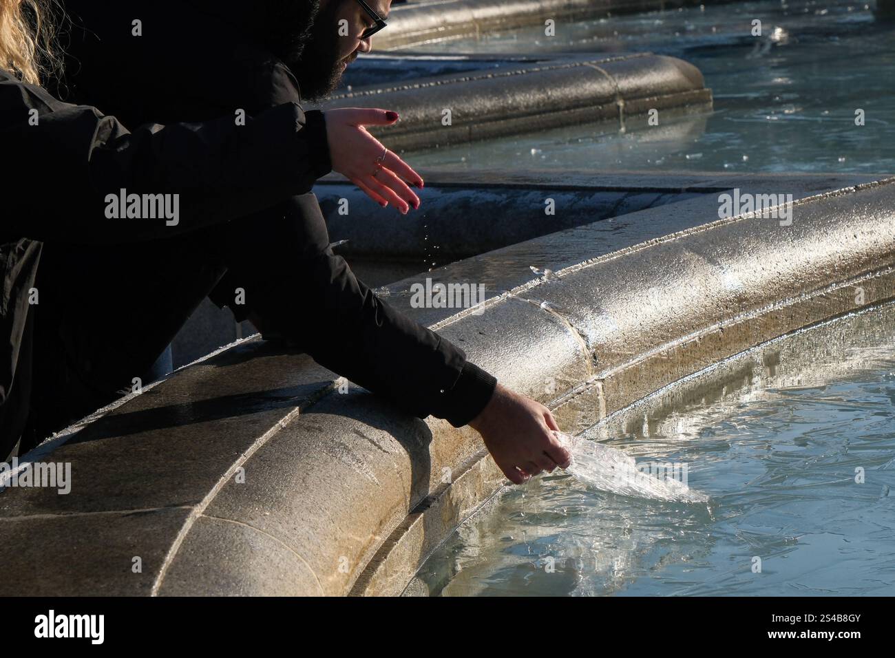 Westminster, London, Großbritannien. Januar 2025. UK Wetter: Eiskaltes Wetter in London. Quelle: Matthew Chattle/Alamy Live News Stockfoto