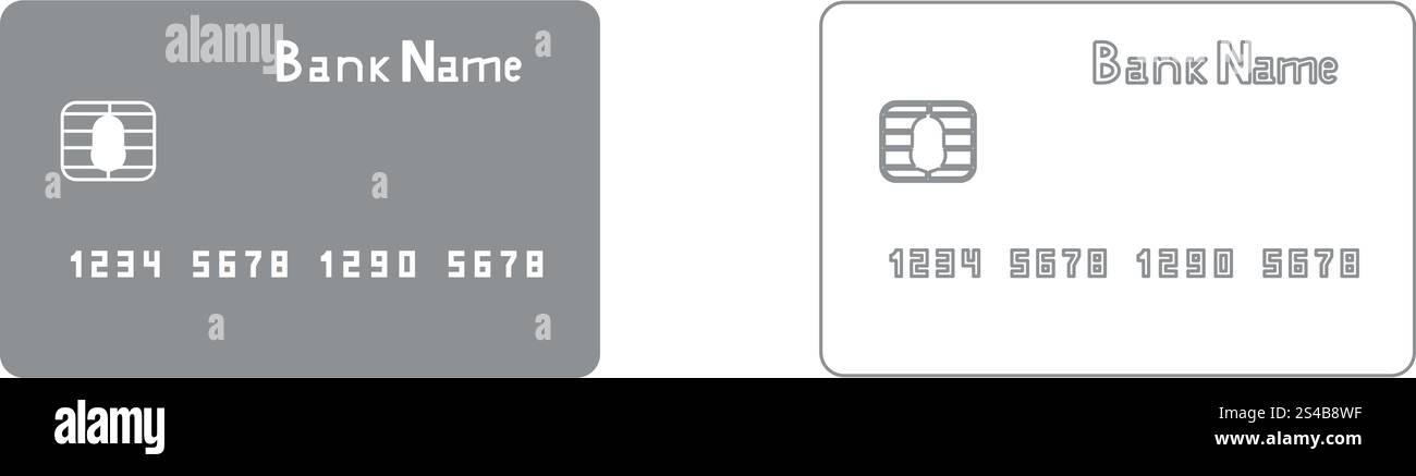 Graues Set-Symbol der Bank-Karte .. Bank Cit cardgraues SET-Symbol . Stock Vektor