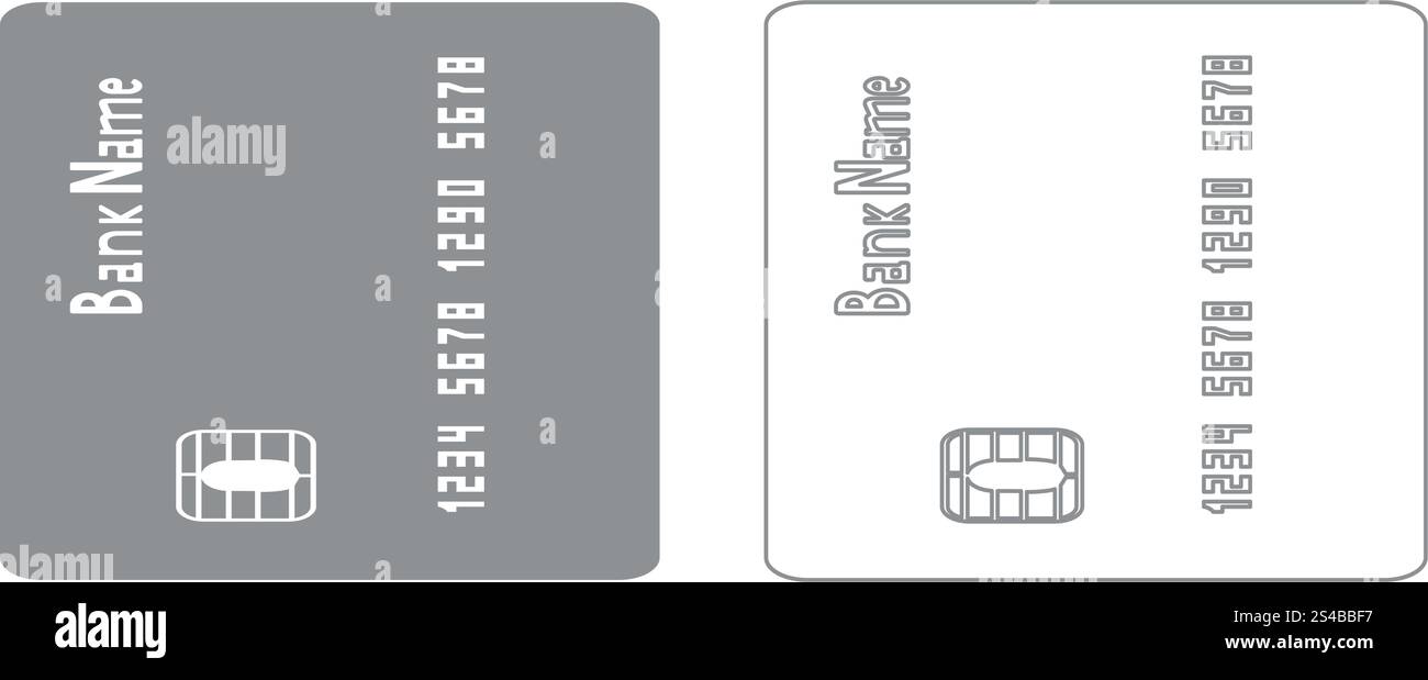 Einfügen von grauem Set-Symbol für graues Set-Symbol für Kreditkarte.. Einfügen des grauen SET-Symbols für Kreditkarte . Stock Vektor