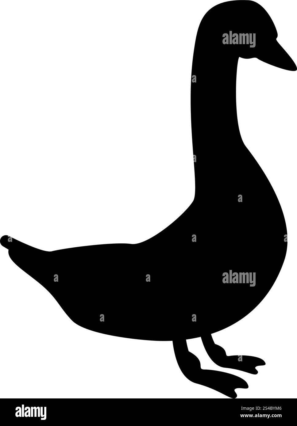 Gans Symbol Farbe schwarz Vector Illustration Flat Style simple Image Stock Vektor