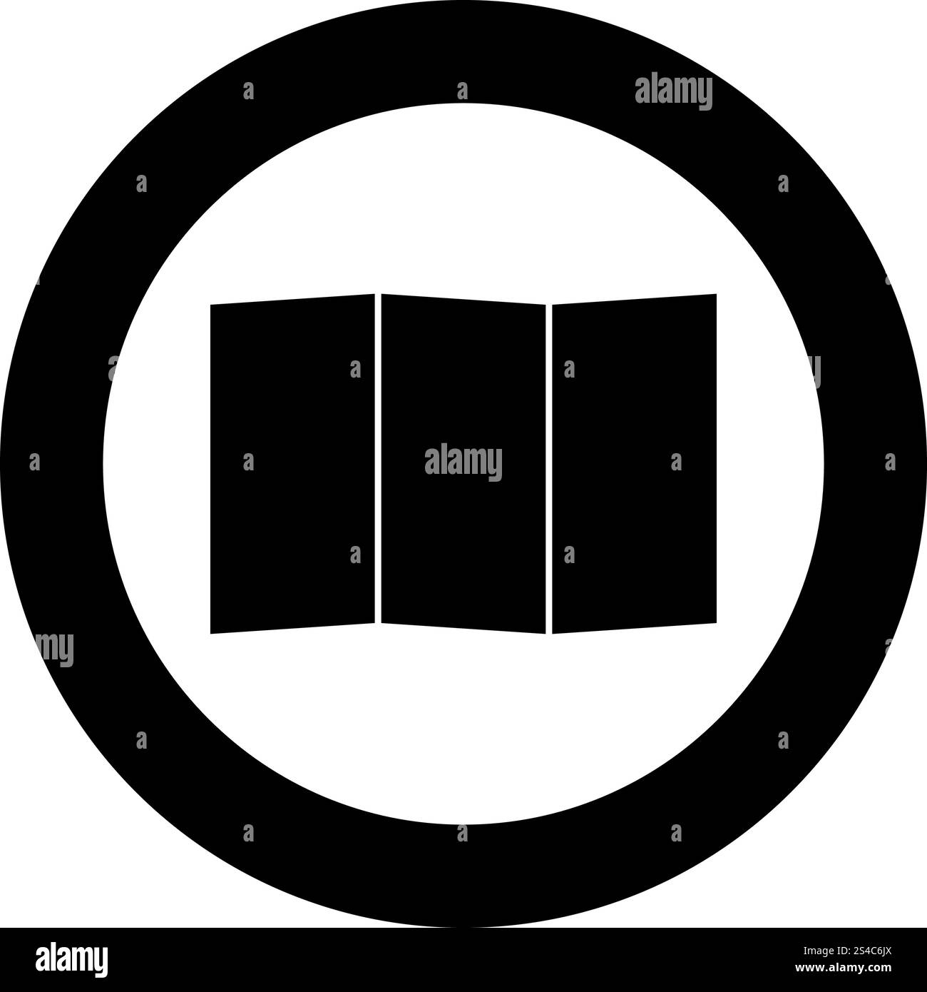 Symbol Karte Farbe Schwarz im Kreis Vector Illustration Stock Vektor