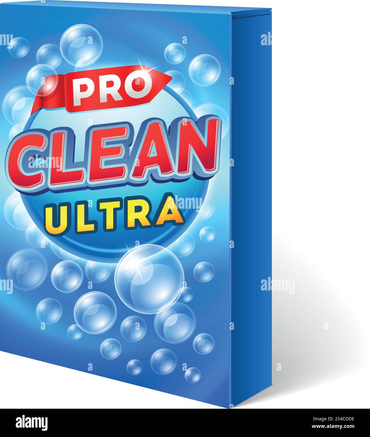 Pulverförmiges Waschmitteldesign auf Pappverpackungsvektor-Modell. Pulverförmiges Waschmitteldesign auf Pappverpackungsvektor-Modell. Pulver Waschchemikalie, Verpackung Waschen, Beutel, Reinigung Illustration Stock Vektor