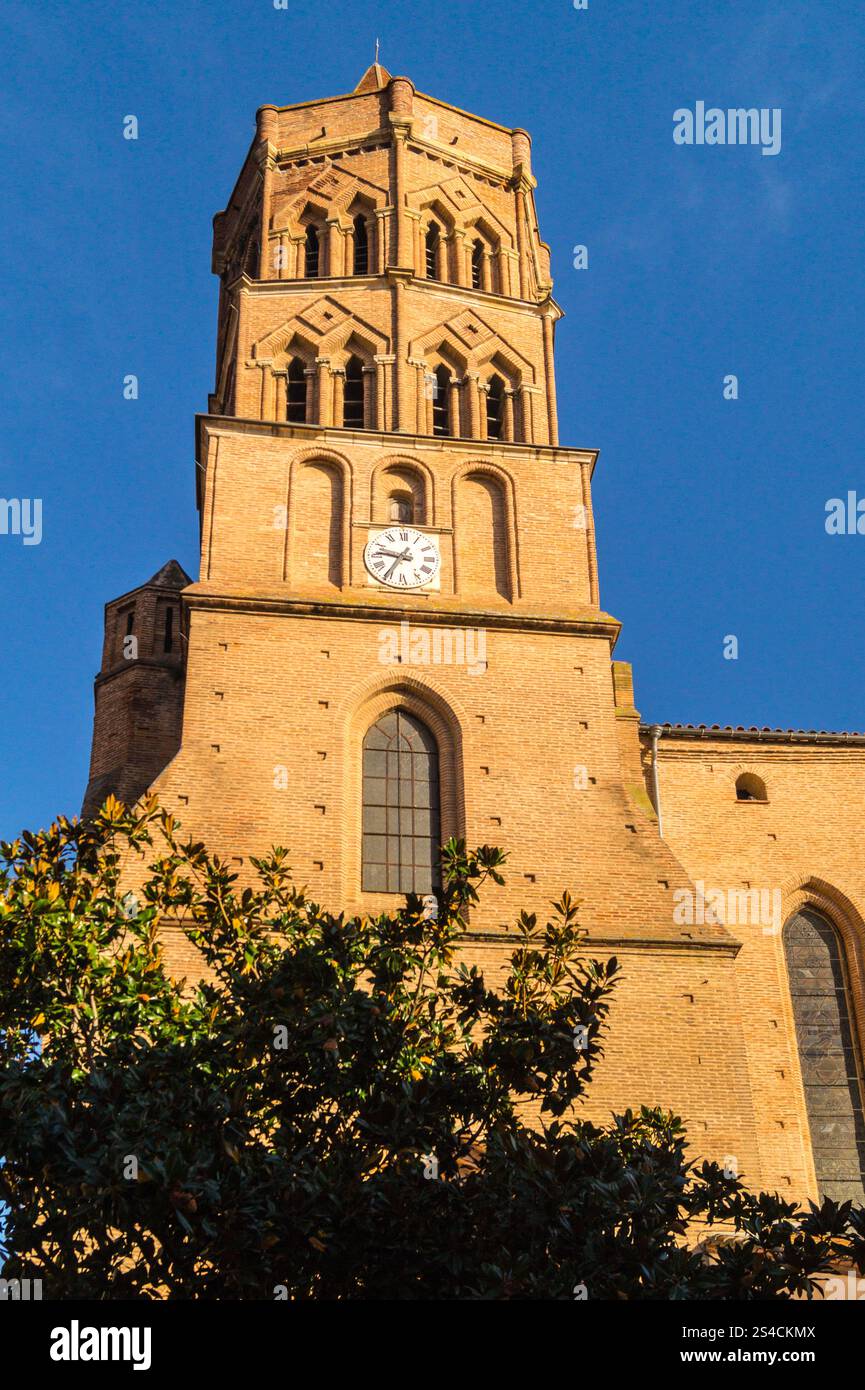 Kirche St. Nicolas, meridionale gotische Architektur, St. Cyprien, Toulouse, Haute-Garonne, Okzitanie, Frankreich Stockfoto