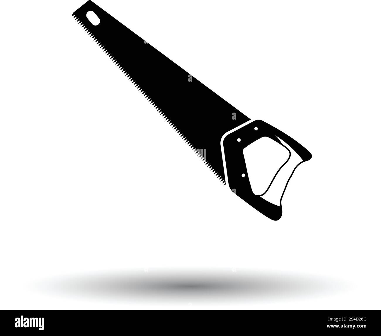 Handsäge Symbol. Weißen Hintergrund mit Schatten Design. Vektor-Illustration. Stock Vektor