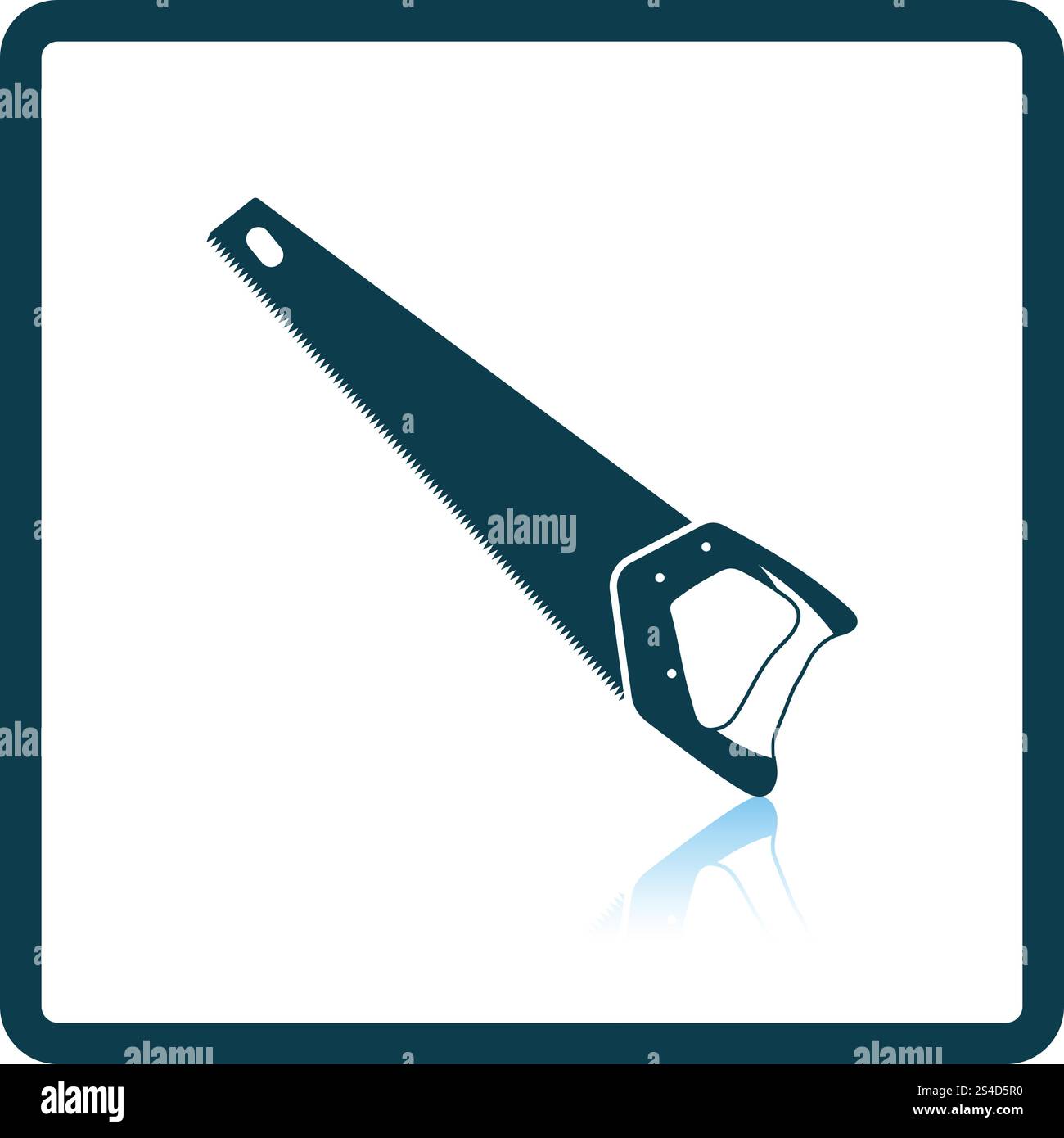 Hand sah. Schatten Reflexion Design. Vector Illustration. Stock Vektor