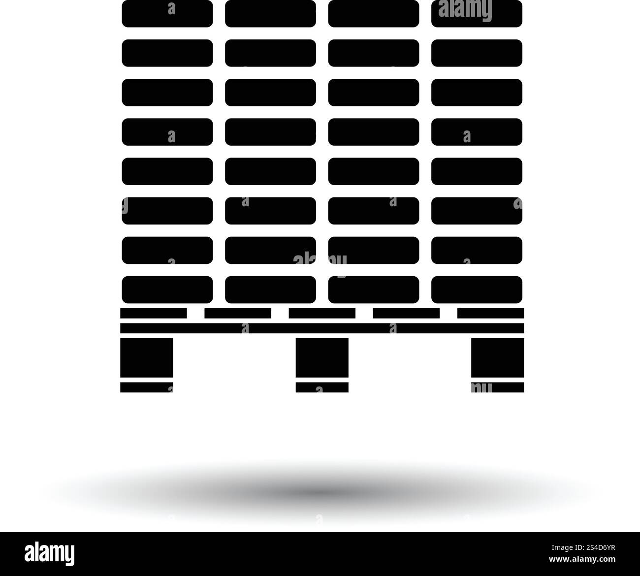 Ikone des Bau-Palette. Weißen Hintergrund mit Schatten Design. Vektor-Illustration. Stock Vektor