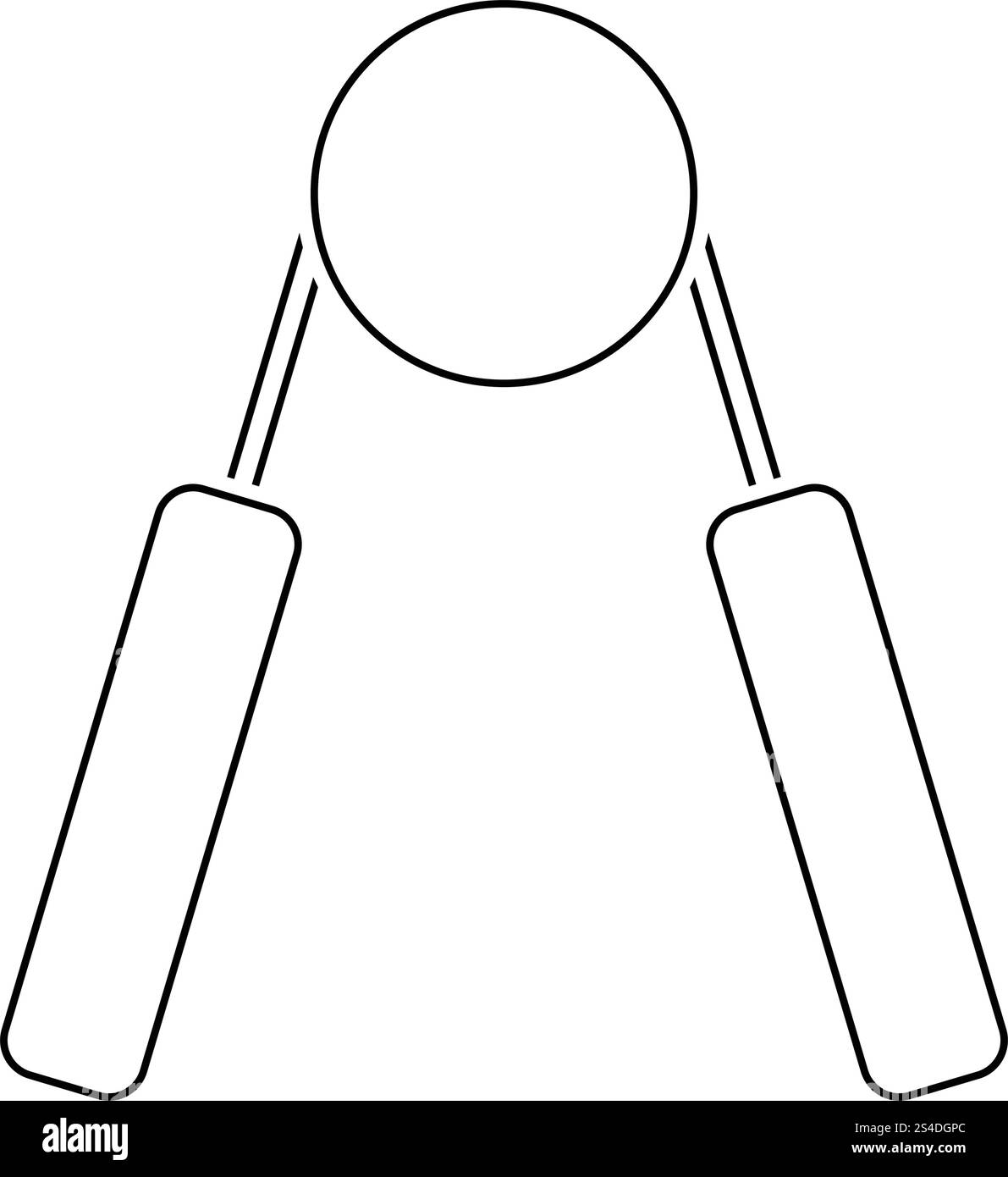 Symbol der Hände Expander. Thin Line Design. Vector Illustration. Stock Vektor